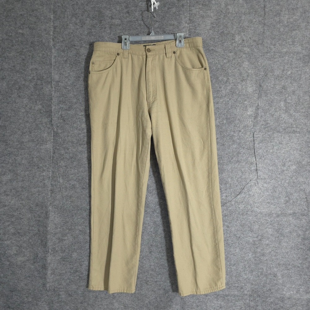 Woolrich Jeans Men's Size 34x30 Brown Utility Stretch Straight Leg Denim Solid